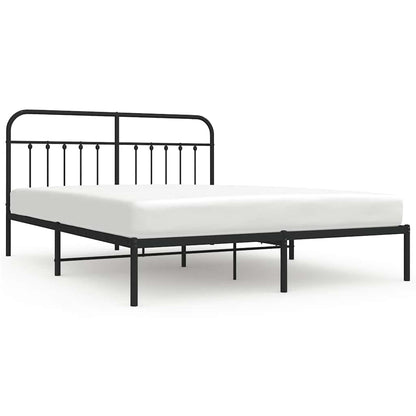 Giroletto con Testiera in Metallo Nero 183x213 cm | homemem39