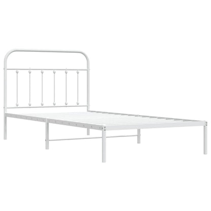 Giroletto con Testiera Metallo Bianco 107x203 cm | homemem39