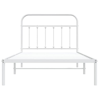 Giroletto con Testiera Metallo Bianco 107x203 cm | homemem39