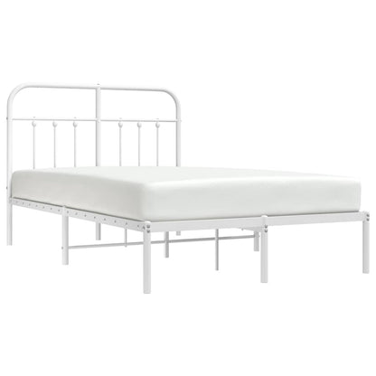 Giroletto con Testiera Metallo Bianco 120x190 cm | homemem39
