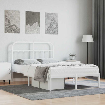 Giroletto con Testiera Metallo Bianco 120x190 cm | homemem39