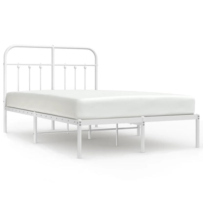 Giroletto con Testiera in Metallo Bianco 120x200 cm | homemem39