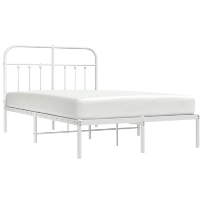 Giroletto con Testiera in Metallo Bianco 120x200 cm | homemem39