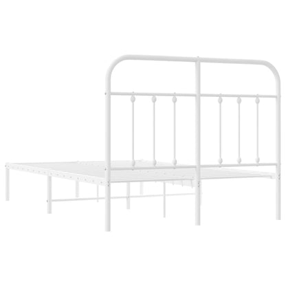 Giroletto con Testiera in Metallo Bianco 120x200 cm | homemem39