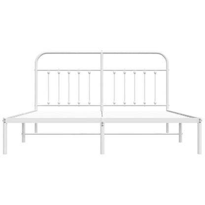 Giroletto con Testiera Metallo Bianco 180x200 cm | homemem39
