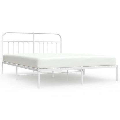 Giroletto con Testiera Metallo Bianco 183x213 cm | homemem39