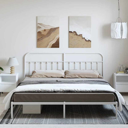 Giroletto con Testiera Metallo Bianco 183x213 cm