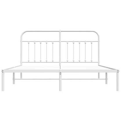 Giroletto con Testiera Metallo Bianco 183x213 cm | homemem39