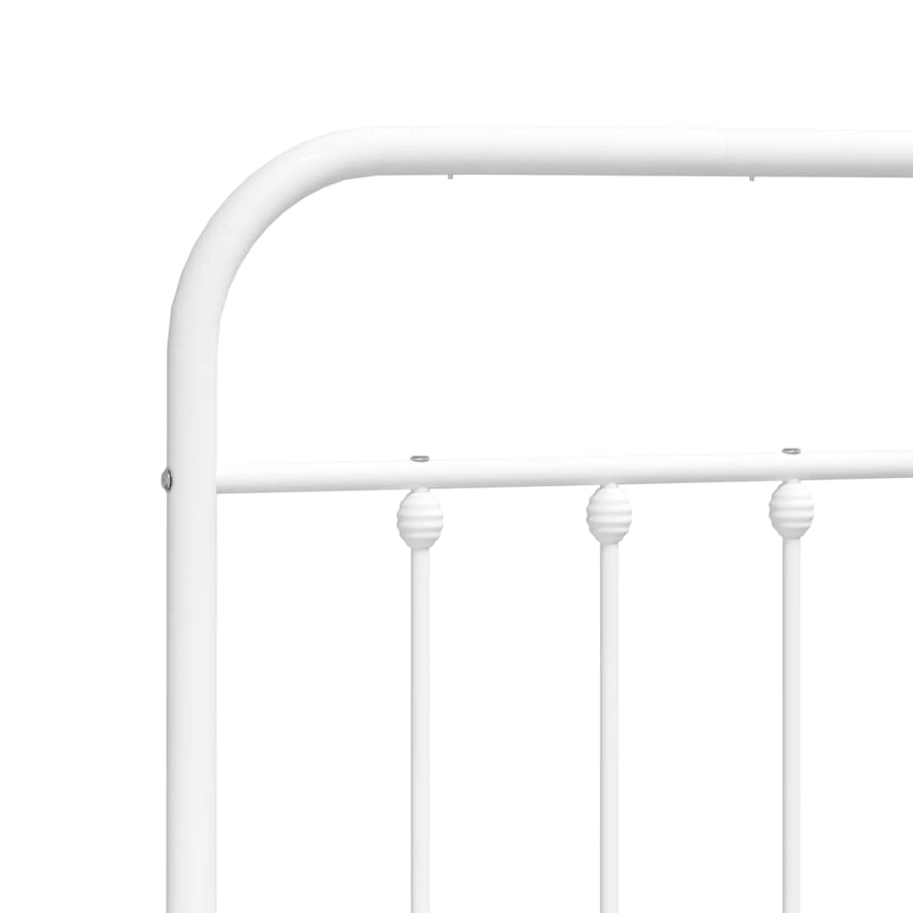 Giroletto con Testiera Metallo Bianco 183x213 cm | homemem39