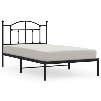 Giroletto con Testiera in Metallo Nero 100x190 cm | homemem39