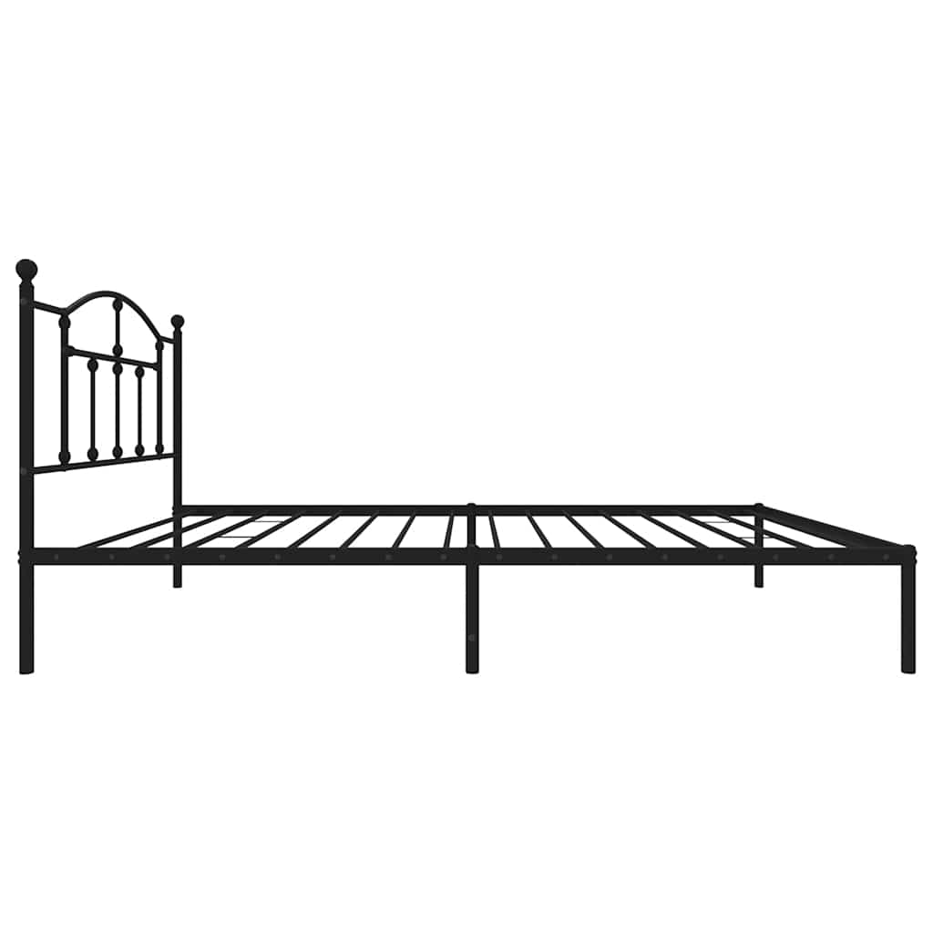 Giroletto con Testiera in Metallo Nero 100x190 cm | homemem39