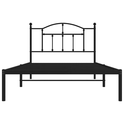 Giroletto con Testiera Metallo Nero 100x200 cm | homemem39