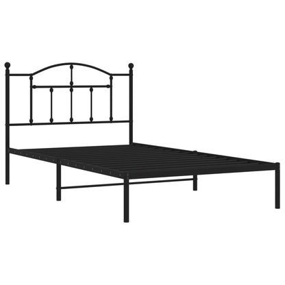 Giroletto con Testiera in Metallo Nero 107x203 cm - homemem39