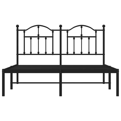 Giroletto con Testiera in Metallo Nero 135x190 cm | homemem39
