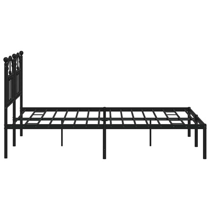 Giroletto con Testiera in Metallo Nero 135x190 cm | homemem39