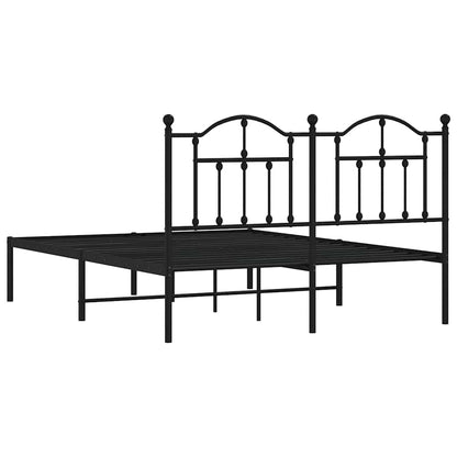 Giroletto con Testiera in Metallo Nero 135x190 cm | homemem39