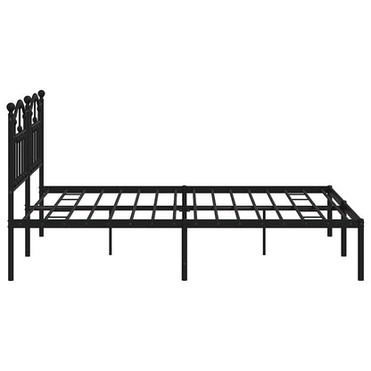 Giroletto con Testiera in Metallo Nero 180x200 cm | homemem39