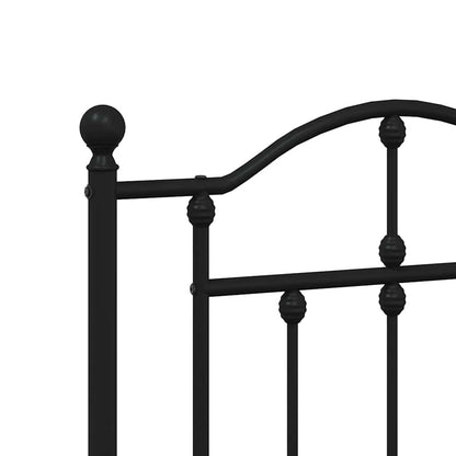 Giroletto con Testiera in Metallo Nero 183x213 cm | homemem39