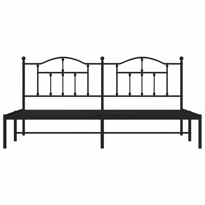 Giroletto con Testiera in Metallo Nero 200x200 cm | homemem39