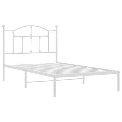 Giroletto con Testiera Metallo Bianco 100x190 cm | homemem39