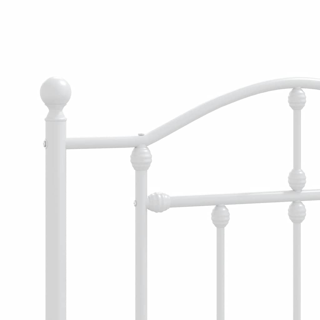 Giroletto con Testiera Metallo Bianco 100x190 cm | homemem39