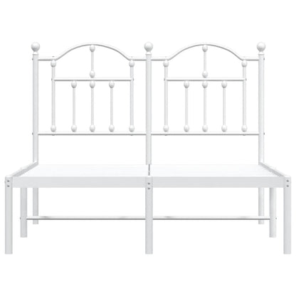 Giroletto con Testiera in Metallo Bianco 120x200 cm | homemem39