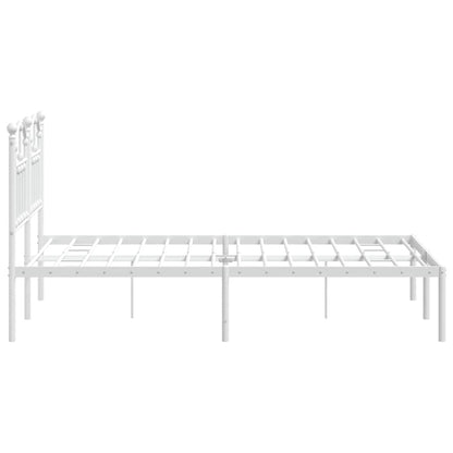 Giroletto con Testiera in Metallo Bianco 120x200 cm | homemem39