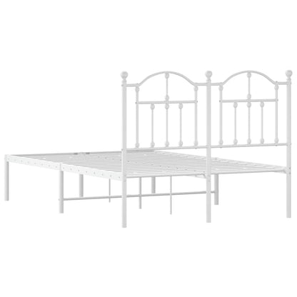 Giroletto con Testiera in Metallo Bianco 120x200 cm | homemem39