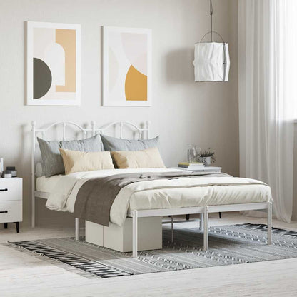 Giroletto con Testiera in Metallo Bianco 120x200 cm | homemem39