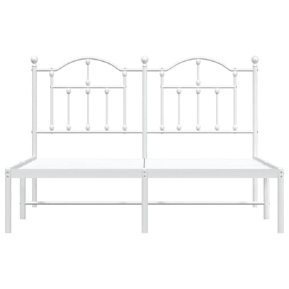 Giroletto con Testiera Metallo Bianco 140x190 cm | homemem39