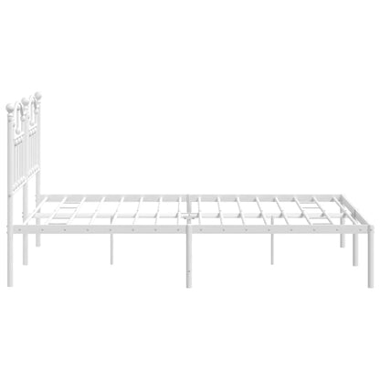 Giroletto con Testiera Metallo Bianco 140x190 cm | homemem39