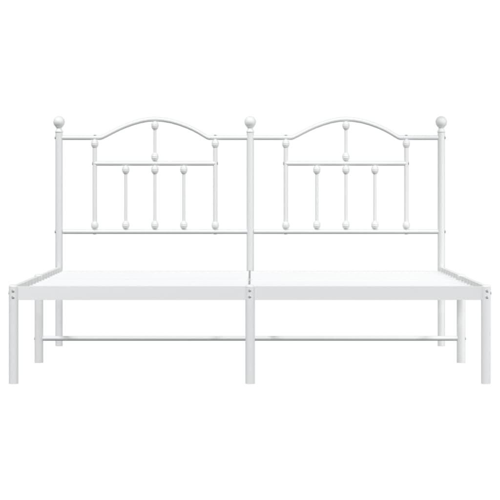 Giroletto con Testiera Metallo Bianco 180x200 cm | homemem39