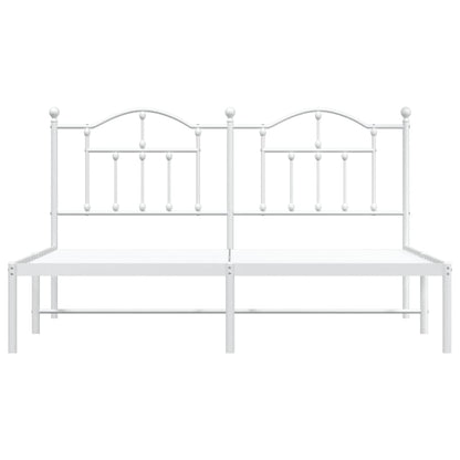 Giroletto con Testiera Metallo Bianco 180x200 cm | homemem39