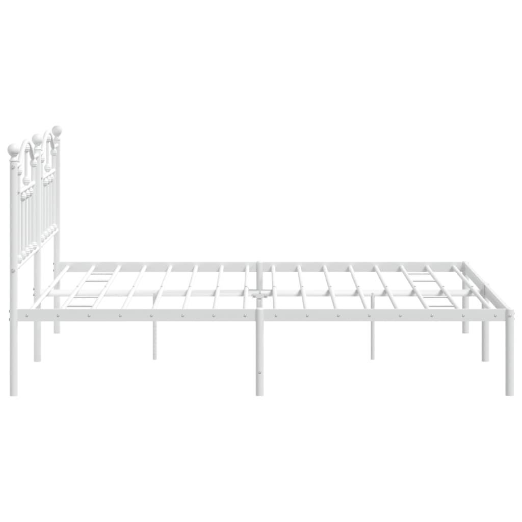 Giroletto con Testiera Metallo Bianco 180x200 cm | homemem39