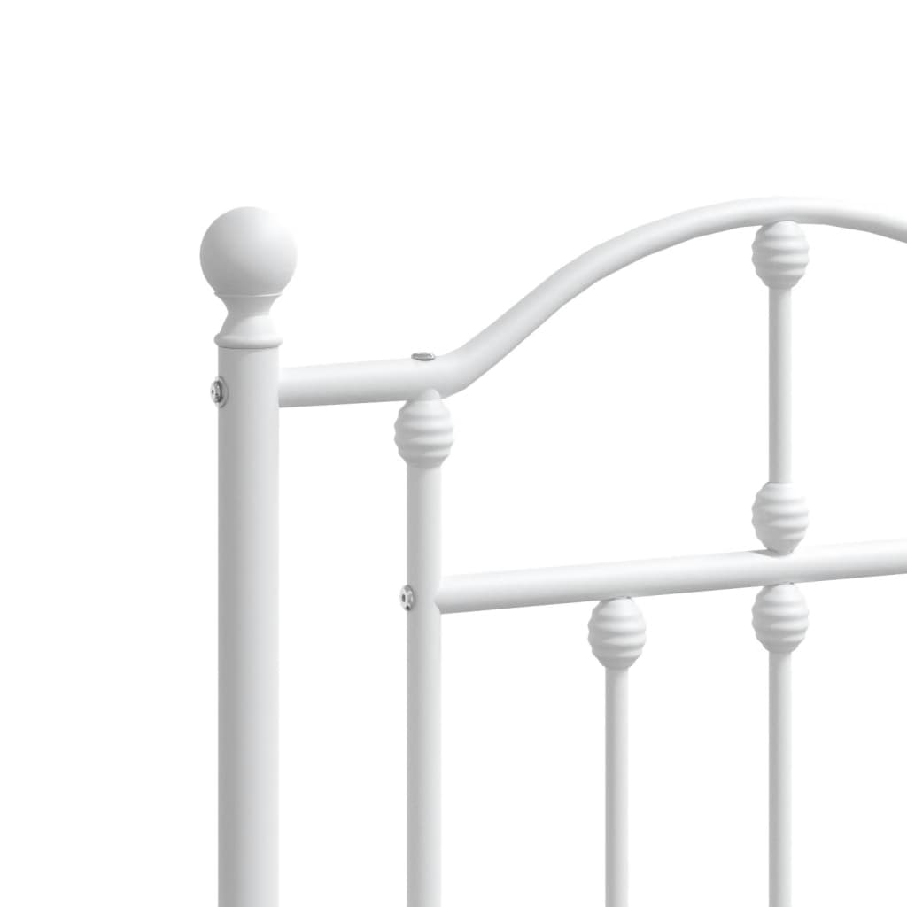 Giroletto con Testiera Metallo Bianco 180x200 cm | homemem39