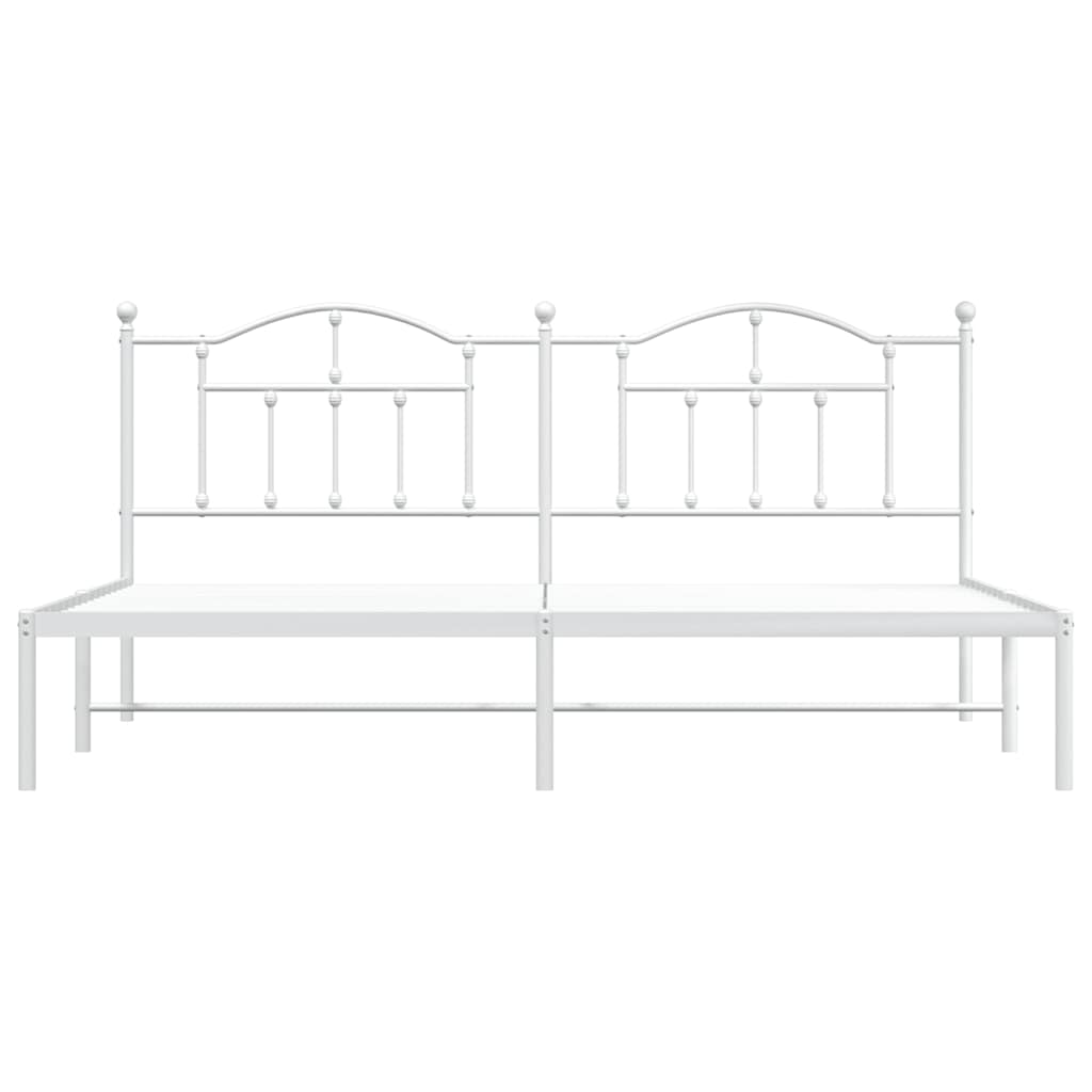Giroletto con Testiera Metallo Bianco 200x200 cm | homemem39