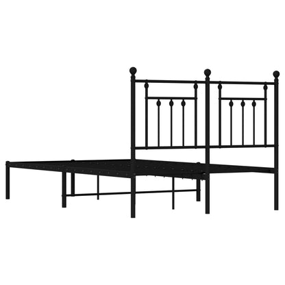Giroletto con Testiera in Metallo Nero 120x190 cm | homemem39