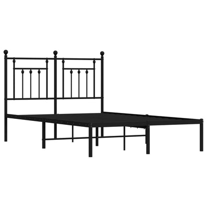 Giroletto con Testiera in Metallo Nero 120x200 cm | homemem39