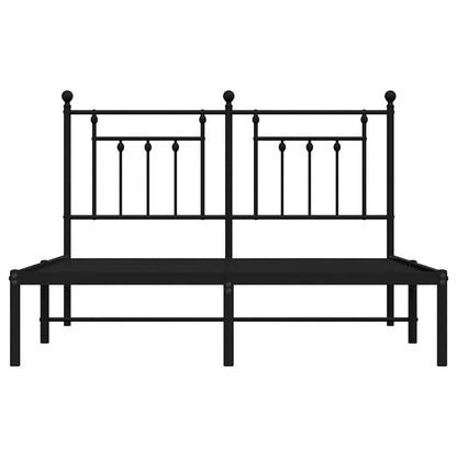 Giroletto con Testiera in Metallo Nero 140x190 cm | homemem39