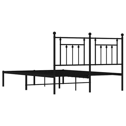 Giroletto con Testiera in Metallo Nero 140x190 cm | homemem39
