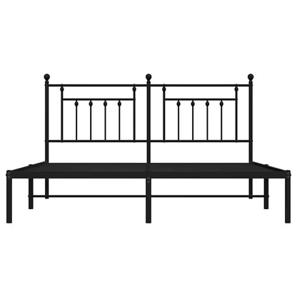 Giroletto con Testiera in Metallo Nero 183x213 cm | homemem39