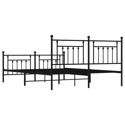 Giroletto senza Materaso con Pediera in Metallo Nero 180x200 cm