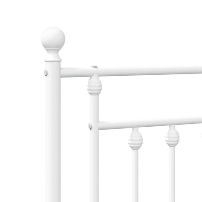 Giroletto con Testiera Metallo Bianco 100x190 cm | homemem39