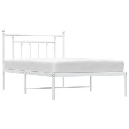 Giroletto con Testiera Metallo Bianco 100x200 cm | homemem39