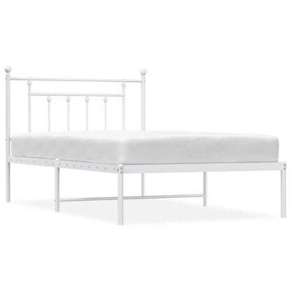 Giroletto con Testiera Metallo Bianco 107x203 cm | homemem39