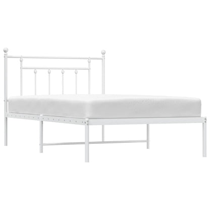 Giroletto con Testiera Metallo Bianco 107x203 cm | homemem39