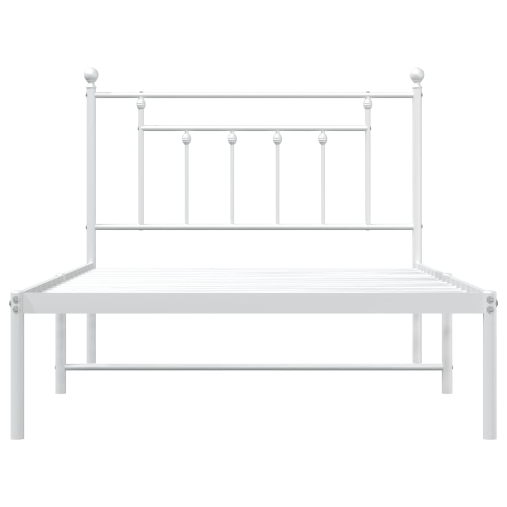 Giroletto con Testiera Metallo Bianco 107x203 cm | homemem39