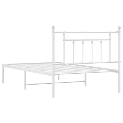 Giroletto con Testiera Metallo Bianco 107x203 cm | homemem39
