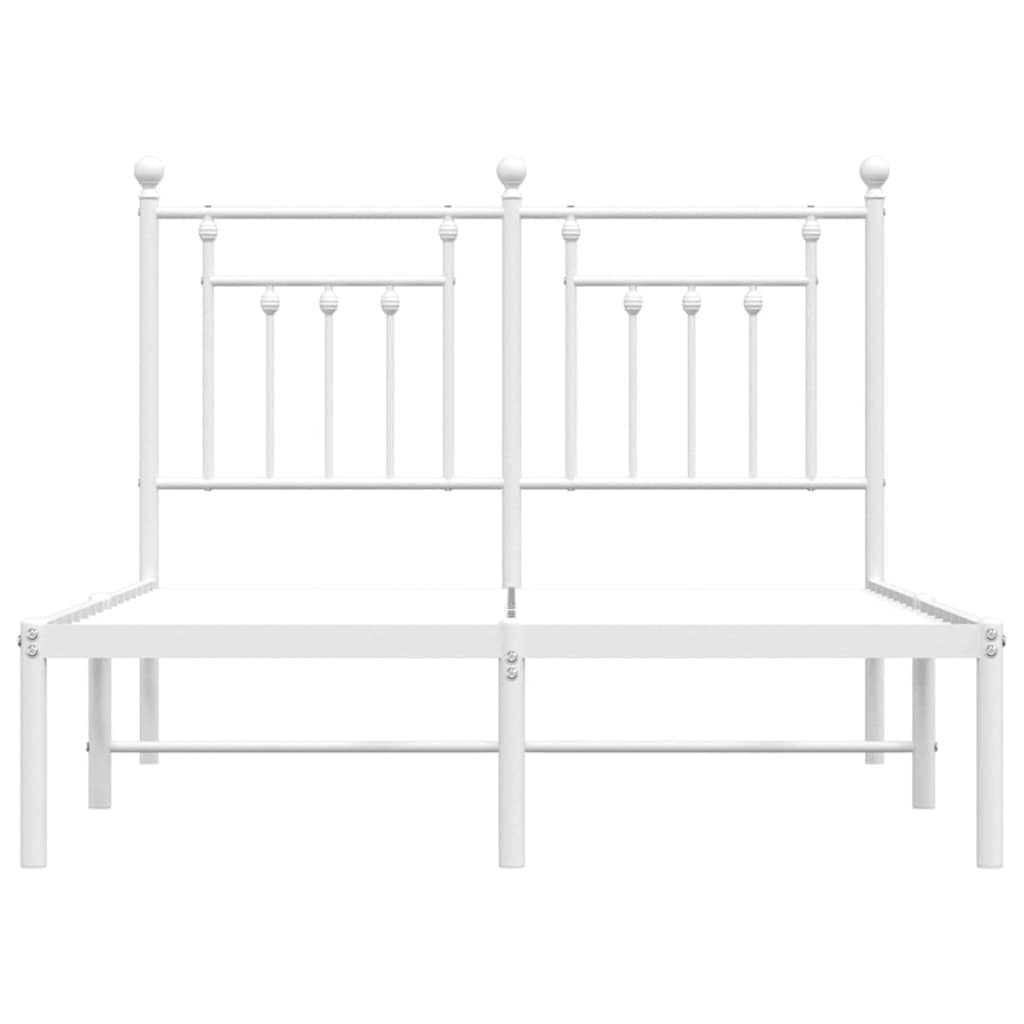 Giroletto con Testiera Metallo Bianco 120x190 cm | homemem39