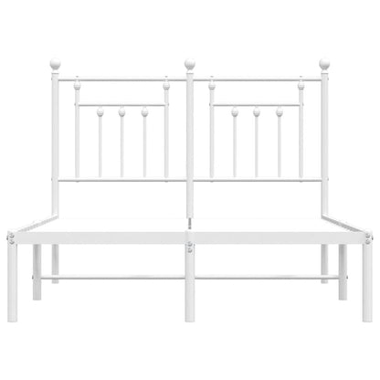 Giroletto con Testiera Metallo Bianco 120x190 cm | homemem39